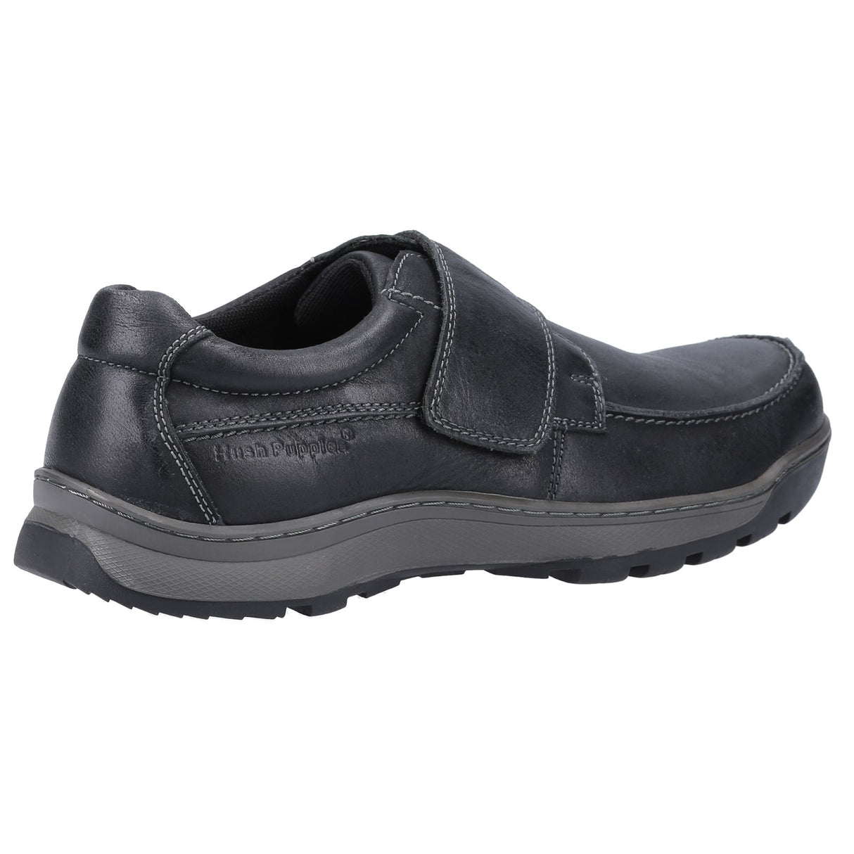 Hush Puppies Mens Casper Touch Fastening Shoes Black