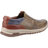 Hush Puppies Mens Cole Shoe Khaki/Navy/Tan Leather Mix