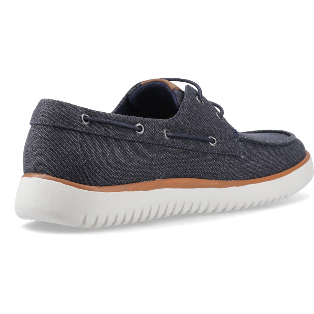 Hush Puppies Mens Daniel Canvas Boat Shoe Navy