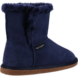 Hush Puppies Womens Ashleigh Slipper Bootie Navy