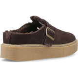 Hush Puppies Womens Blanche Fur Mule Chocolate