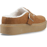 Hush Puppies Womens Blanche Fur Mule Tan