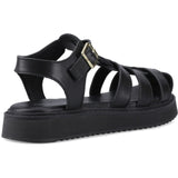 Hush Puppies Womens Cassandra Gladiator Sandal Black