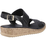 Hush Puppies Womens Ebony Woven Sandal Black