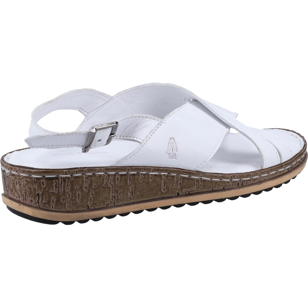 Hush Puppies Womens Elena Cross Over Wedge Sandal White