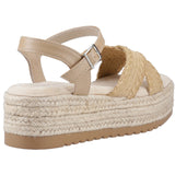 Hush Puppies Womens Jemma Espadrille Sandal Tan