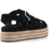 Hush Puppies Womens Rosetta Gladiator Black/Tan