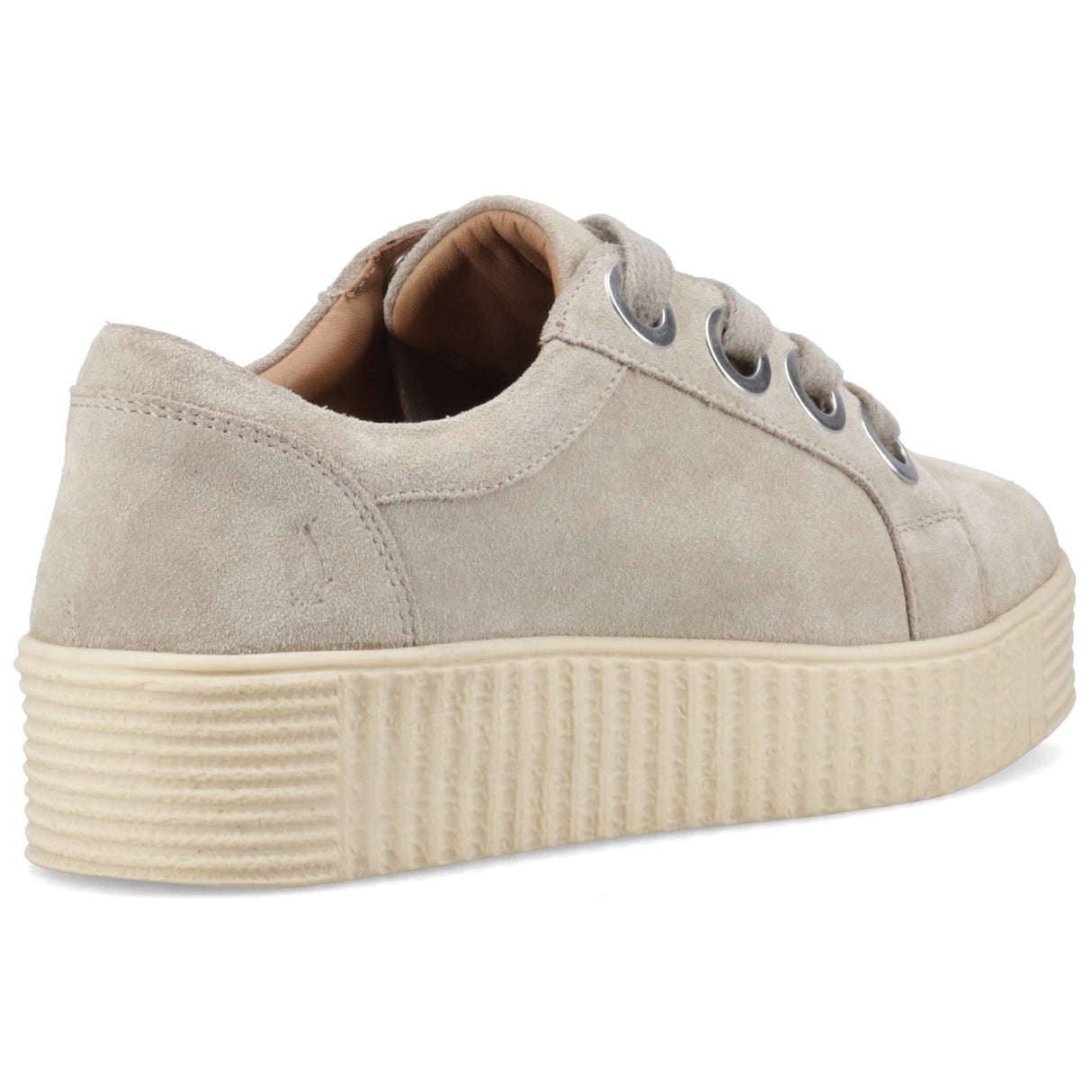 Hush Puppies Womens Tamsin Suede Trainer Taupe