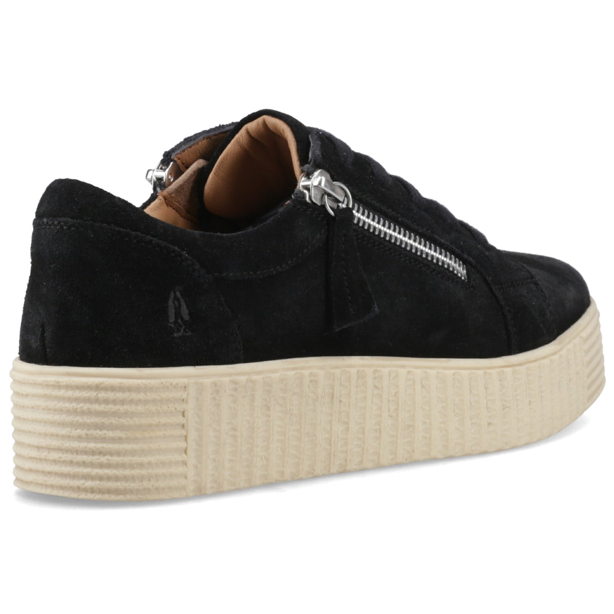 Hush Puppies Womens Tara Suede Trainer Black
