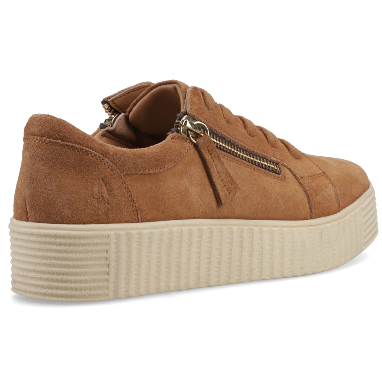 Hush Puppies Womens Tara Suede Trainer Tan