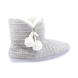 Divaz Womens Saturn Knitted Bootie Slipper Grey