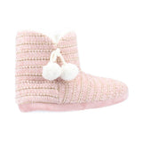 Divaz Womens Saturn Knitted Bootie Slipper Pink