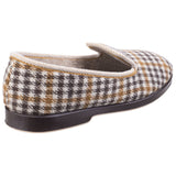 GBS Mens Everett Check Slipper Grey