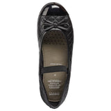 Geox Junior Girls Plie' Junior School Shoe Black
