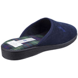 Mirak Mens Buck Mule Slipper Navy