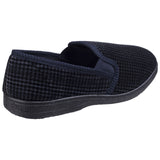 Mirak Mens Highbury Twin Gusset Slipper Navy