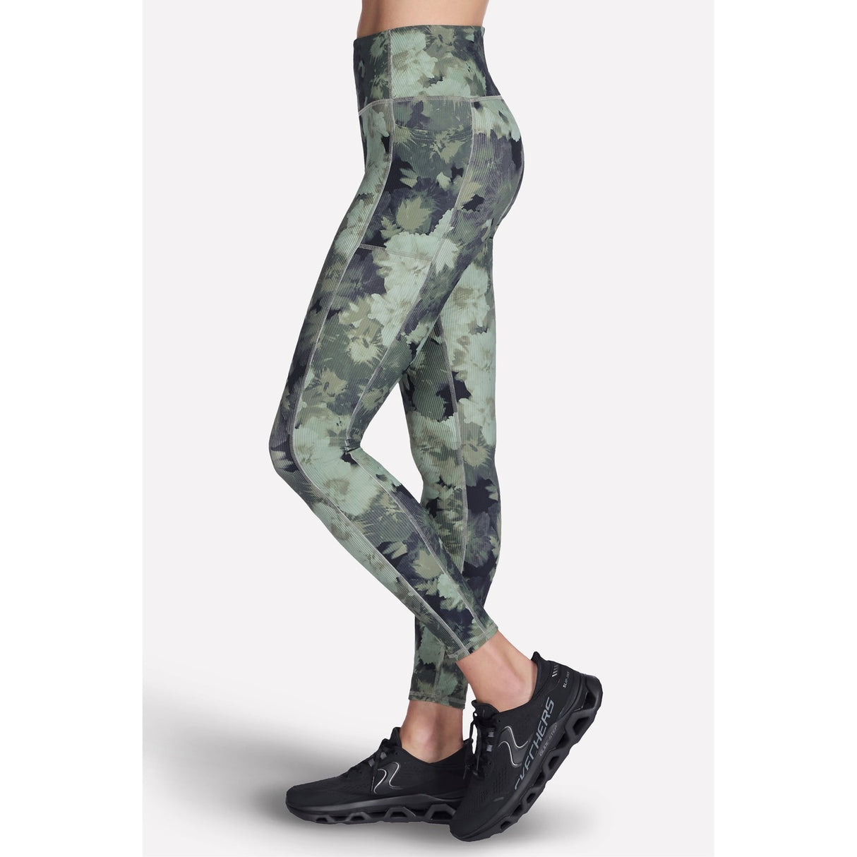 Skechers Womens GO FLEX Rib Inbloom Legging Inbloom Green