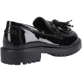 Hush Puppies Womens Abigail Patent Senior Shoe Black