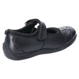 Hush Puppies Girls Amber Senior School Shoe Black