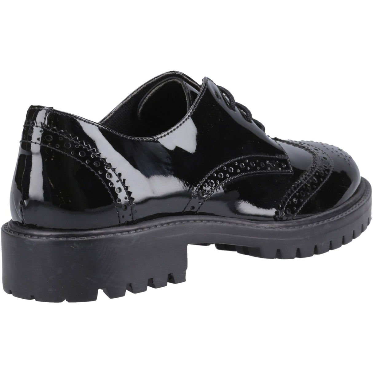 Hush Puppies Junior Girls Athena Patent Jnr Black