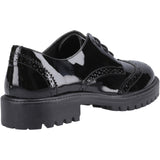 Hush Puppies Girls Athena Patent Snr Black