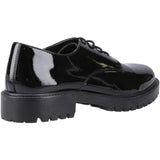 Hush Puppies Junior Girls Aubrey Lace Up Patent Jnr Black