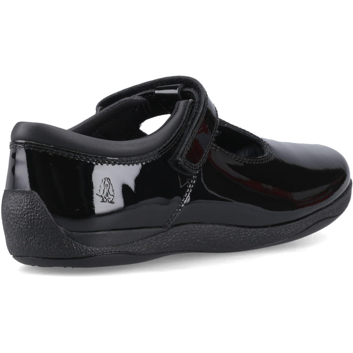 Hush Puppies Girls Caitlin T-Bar Patent Snr Black