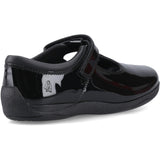 Hush Puppies Girls Caitlin T-Bar Patent Snr Black