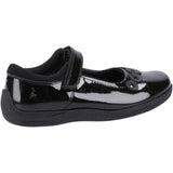 Hush Puppies Junior Girls Christina Patent Junior Shoe Black