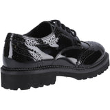 Hush Puppies Junior Girls Gabi Lace Up Patent Jnr Black