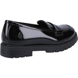 Hush Puppies Girls Hazel Patent SNR Shoe Black