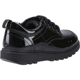 Hush Puppies Junior Girls Keeley Lace Up Patent Jnr Black