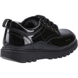 Hush Puppies Girls Keeley Lace Up Patent Snr Black