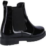 Hush Puppies Girls Laura Patent SNR Chelsea Black