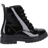 Hush Puppies Junior Girls Lauren Patent Junior Shoe Black