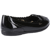 Hush Puppies Girls Lillie Ballerina Patent Black
