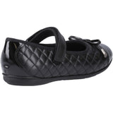 Hush Puppies Junior Girls Lottie Quilt Ballerina Jnr Black