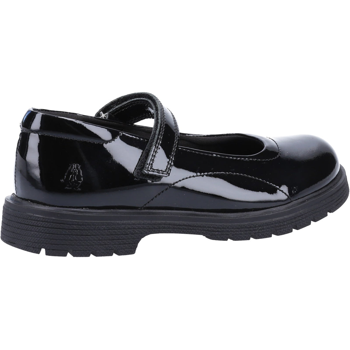 Hush Puppies Girls Tally Senior Patent School Shoe Patent Black