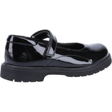 Hush Puppies Girls Tally Senior Patent School Shoe Patent Black