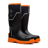 Muck Boots Mens Grit S5 Safety Wellington Black/Orange