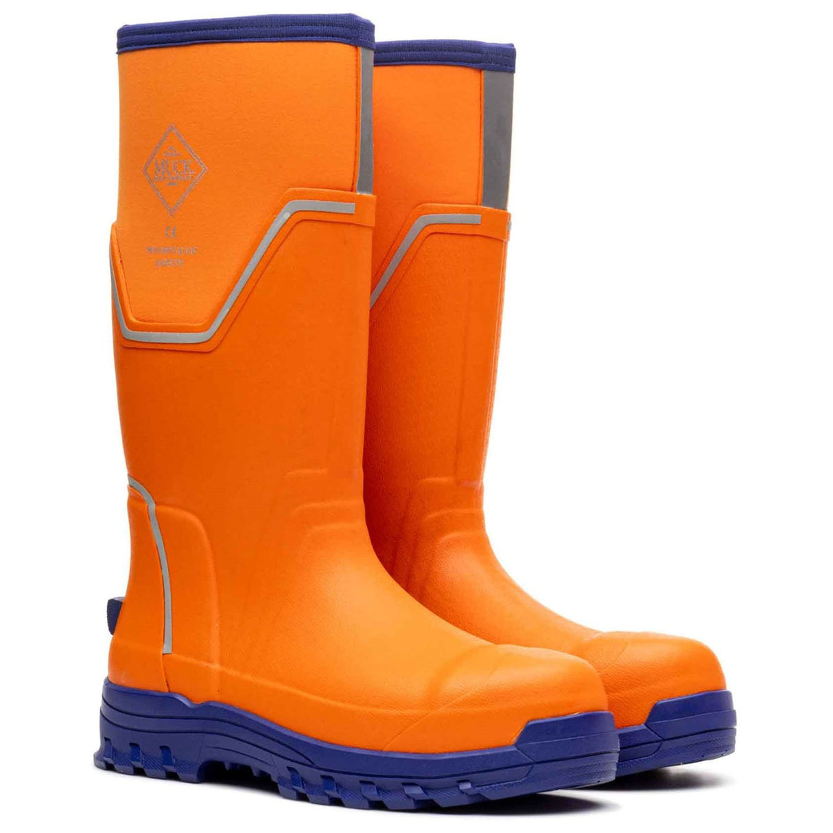 Muck Boots Mens Grit S5 Safety Wellington Orange/Blue