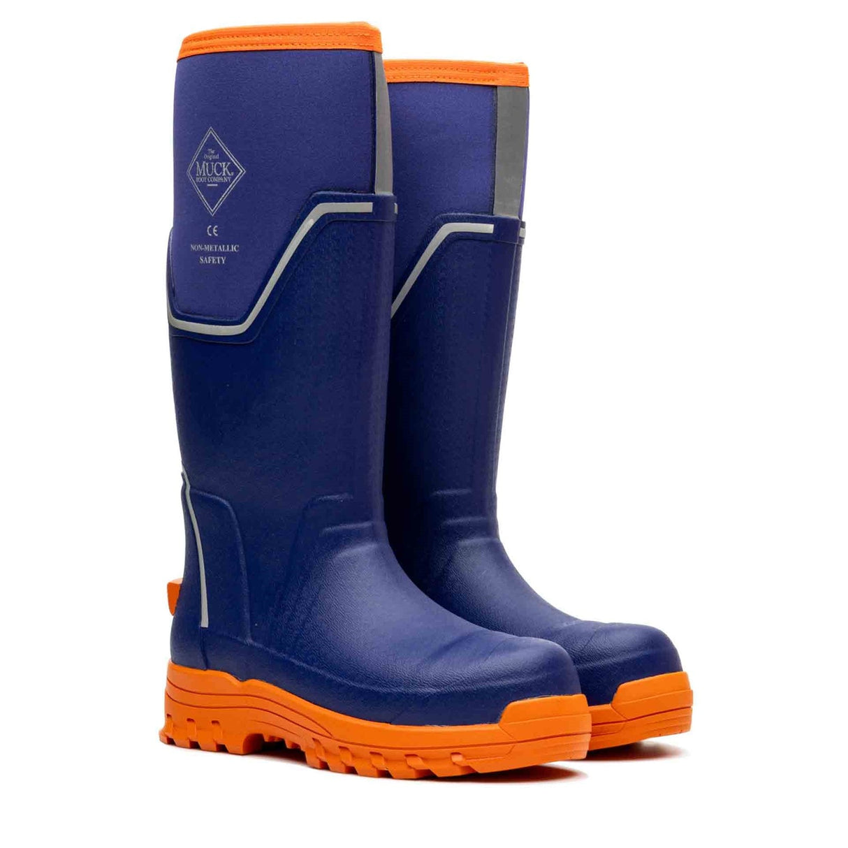 Muck Boots Womens Grit S5 Safety Wellington Blue/Orange