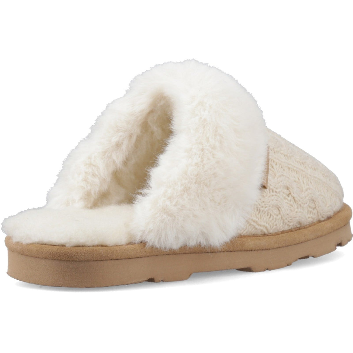 Bearpaw Womens RUMIE CABLE KNIT CREAM