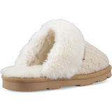 Bearpaw Womens RUMIE CABLE KNIT CREAM