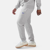 Reebok Mens ID 2-COLOUR LOGO FLEECE CUFFED JOG PANT LIGHT GREY MARL