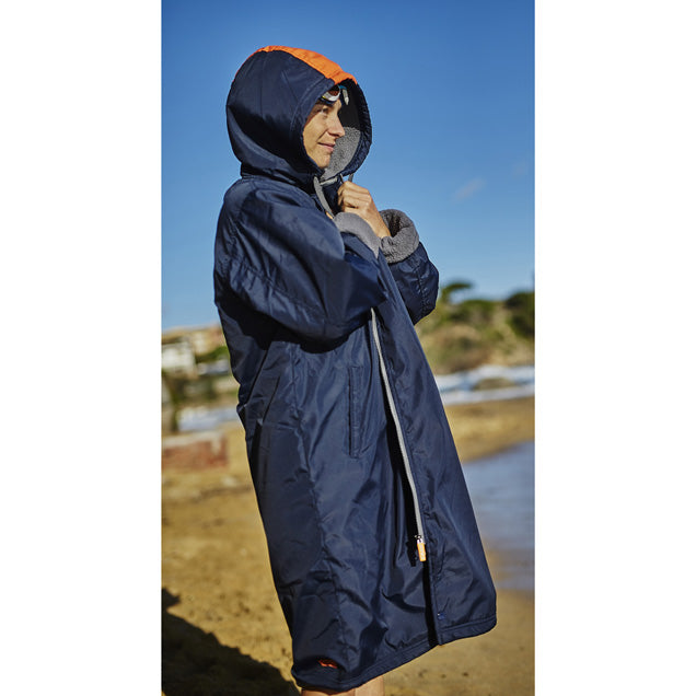 Zone3 Polar Fleece Parka Robe Navy/Orang