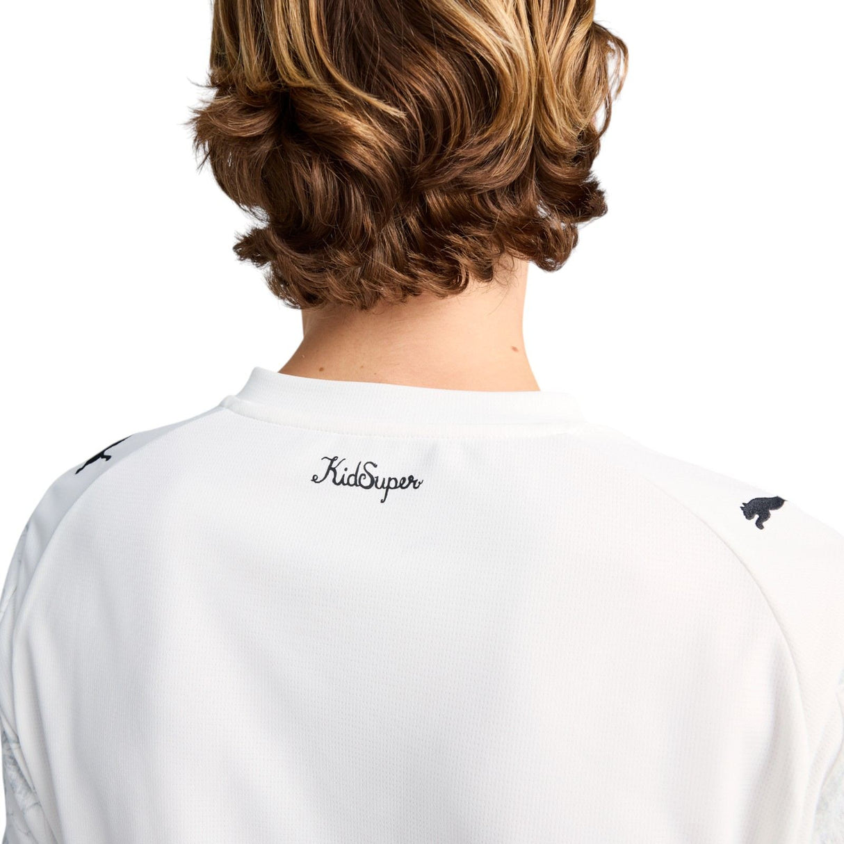 Puma Kidsuper Manchester City Football 2025/26 Adults Jersey Model Close-Up Back View