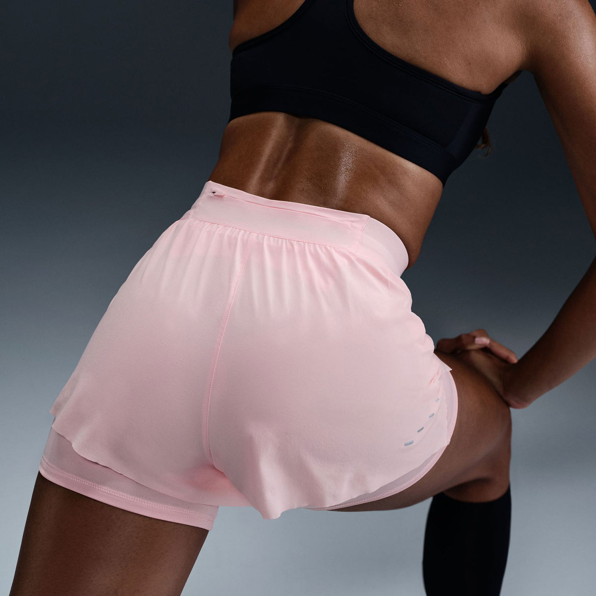 Nike Swift Womens Dri-Fit Mid-Rise 2-In-1 Running Shorts