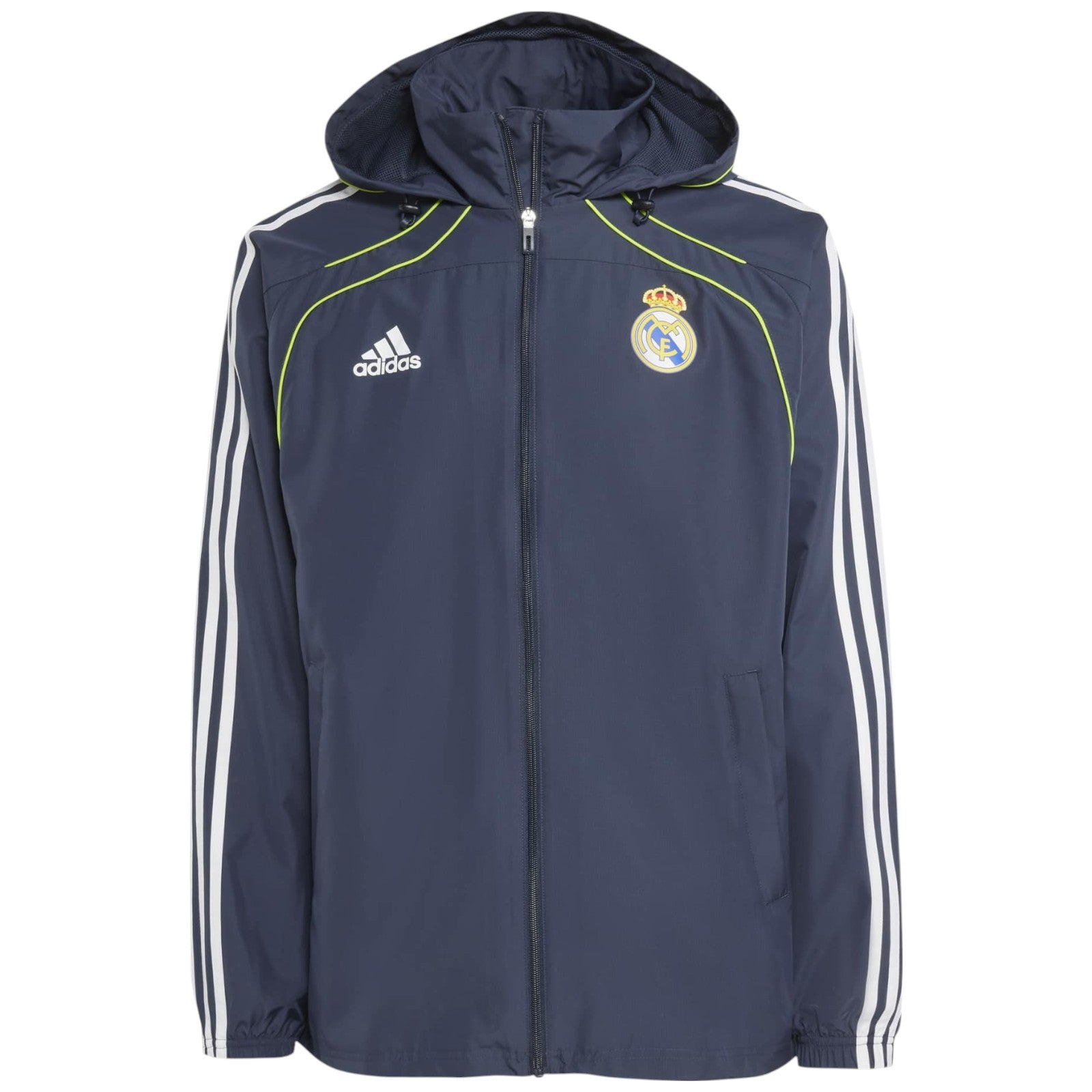 adidas Real Madrid Adults Full-Zip Windbreaker Jacket