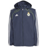 adidas Real Madrid Adults Full-Zip Windbreaker Jacket Front View
